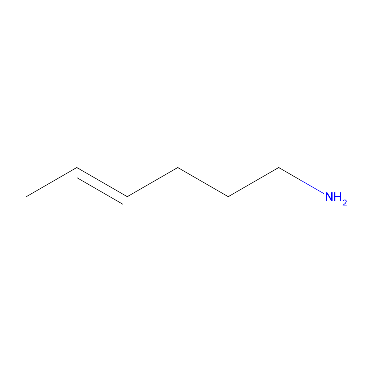 (4E)-4-Hexen-1-amine molecular structure, CAS 55108-01-5