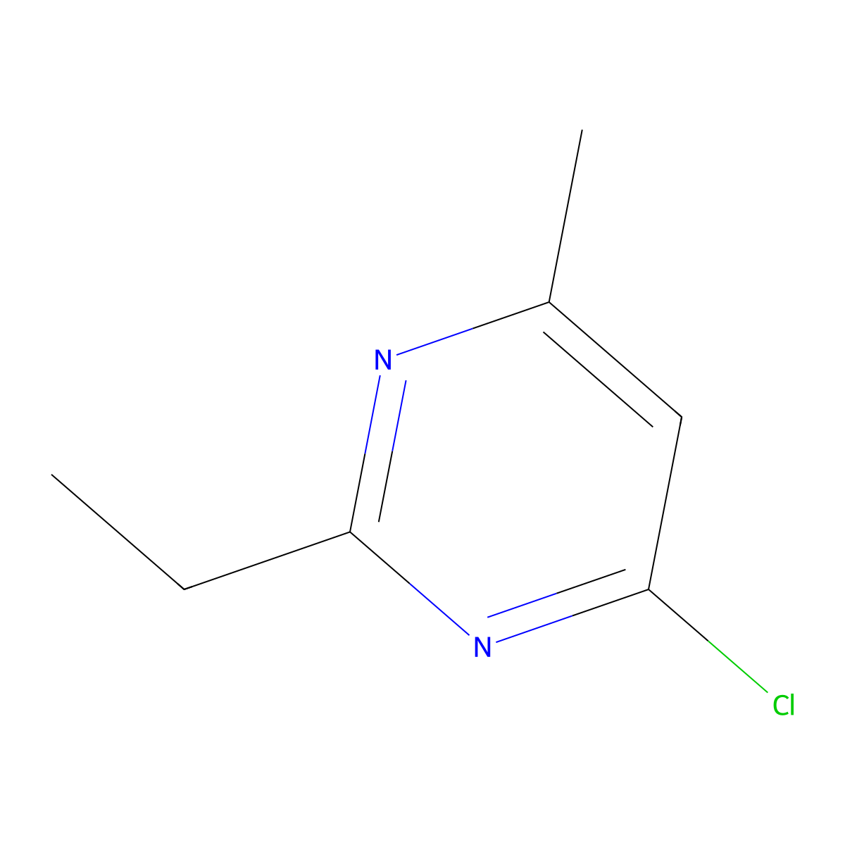 4-Chloro-2-ethyl-6-methylpyrimidine molecular structure, CAS 55108-54-8
