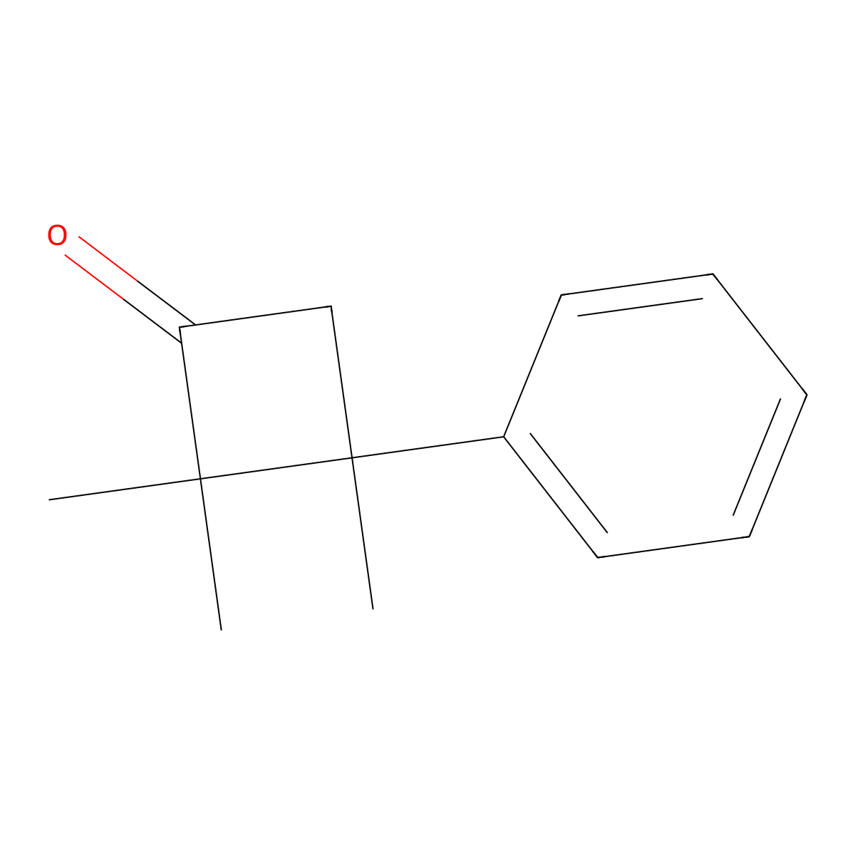 2,2,3-Trimethyl-3-phenylcyclobutan-1-one molecular structure, CAS 55109-20-1