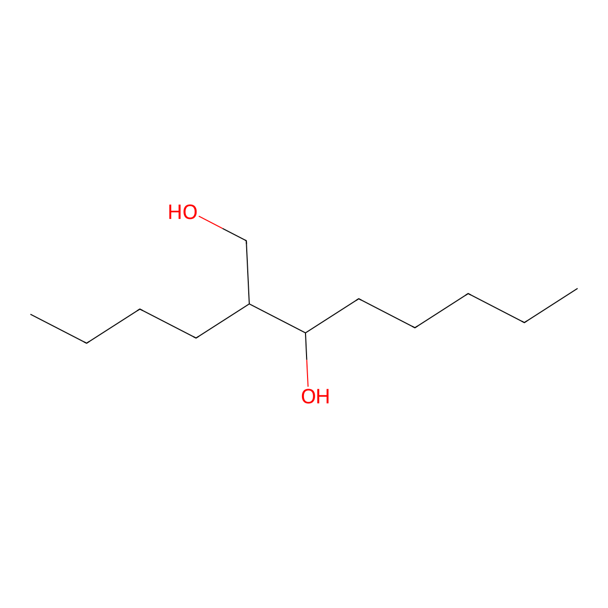 2-Butyloctane-1,3-diol molecular structure, CAS 55109-62-1