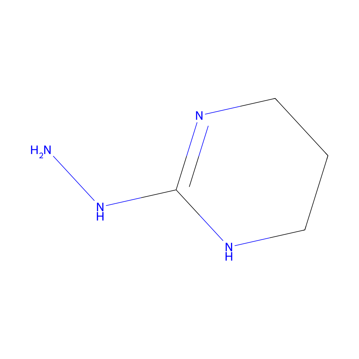 2-Hydrazino-1,4,5,6-tetrahydropyrimidine molecular structure, CAS 55110-65-1