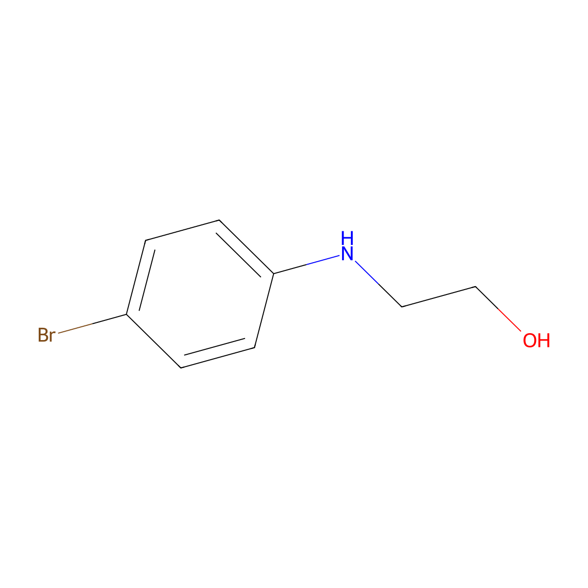 2-((4-Bromophenyl)amino)ethan-1-ol molecular structure, CAS 55110-99-1