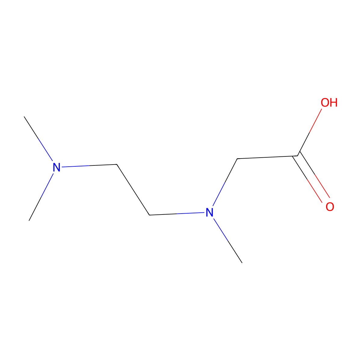 N-[2-(Dimethylamino)ethyl]-N-methylglycine molecular structure, CAS 55111-77-8