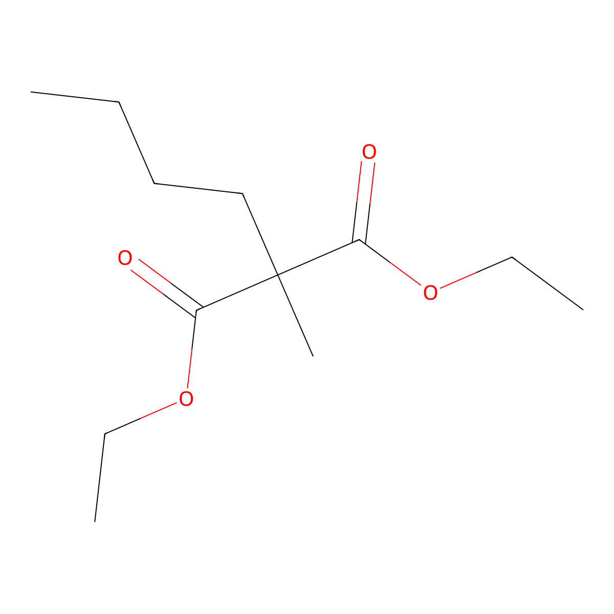 Diethyl butylmethylmalonate molecular structure, CAS 55114-29-9