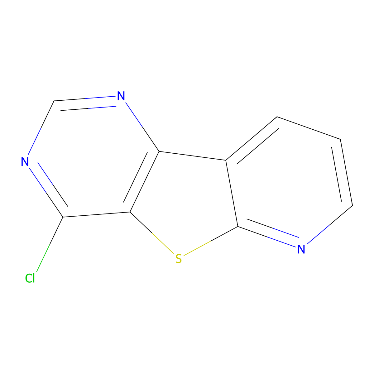 4-Chloropyrido[3',2':4,5]thieno[3,2-d]pyrimidine molecular structure, CAS 55115-80-5