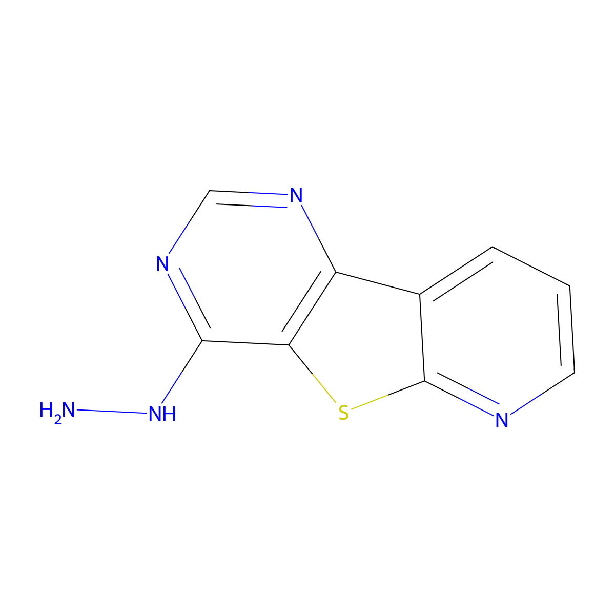 4-Hydrazinopyrido[3',2':4,5]thieno[3,2-d]pyrimidine molecular structure, CAS 55115-84-9