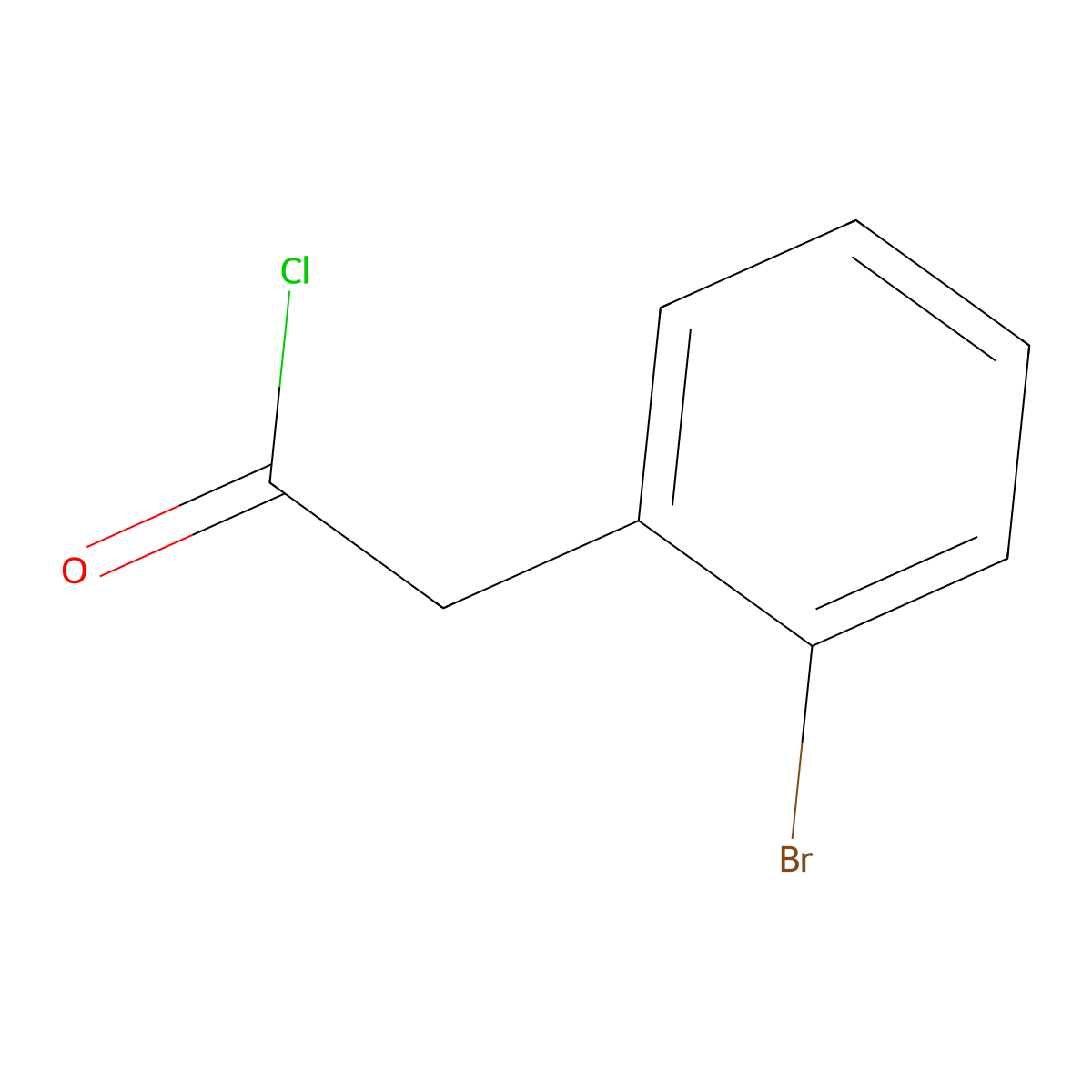 2-Bromophenylacetyl chloride molecular structure, CAS 55116-09-1