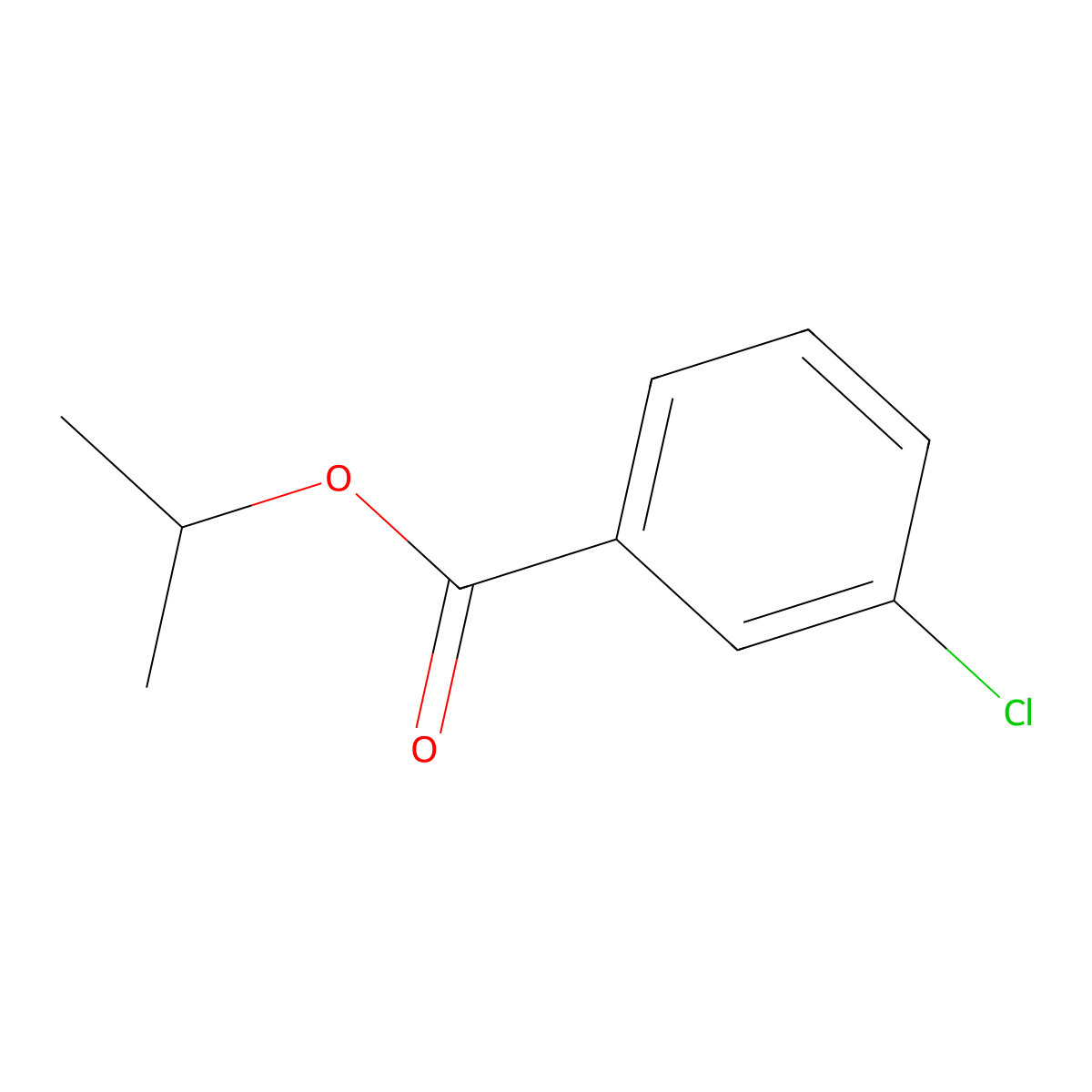Propan-2-yl 3-chlorobenzoate molecular structure, CAS 55116-57-9