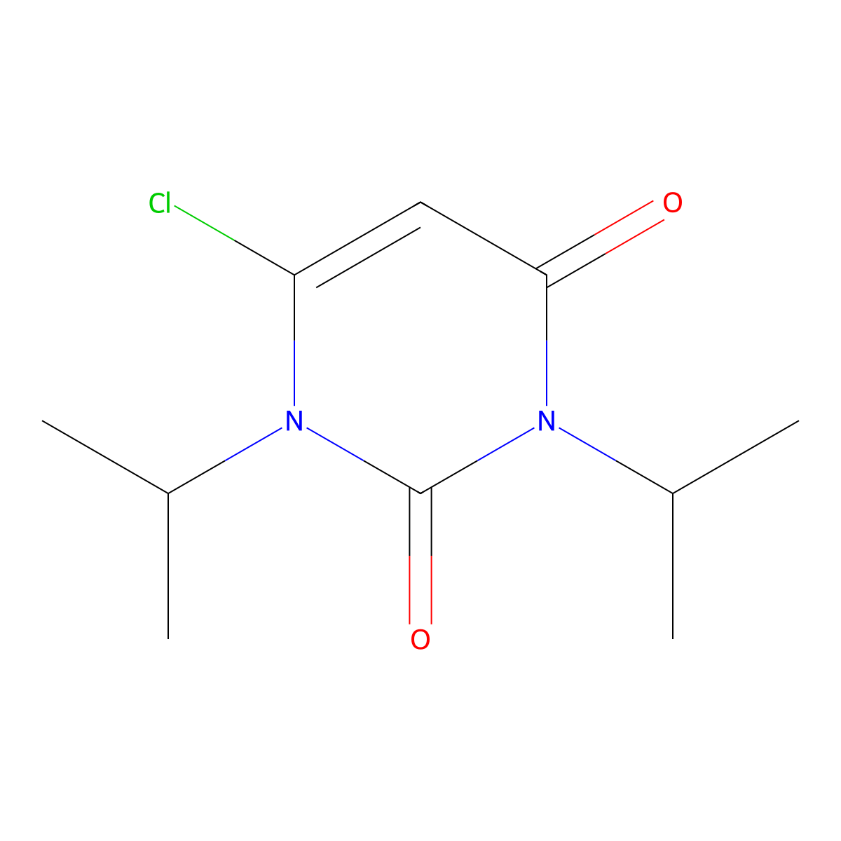 6-Chloro-1,3-di(propan-2-yl)pyrimidine-2,4-dione molecular structure, CAS 55117-79-8