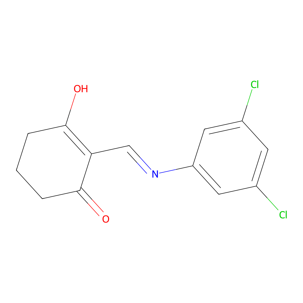 2-[(3,5-Dichloroanilino)methylene]-1,3-cyclohexanedione molecular structure, CAS 55118-98-4