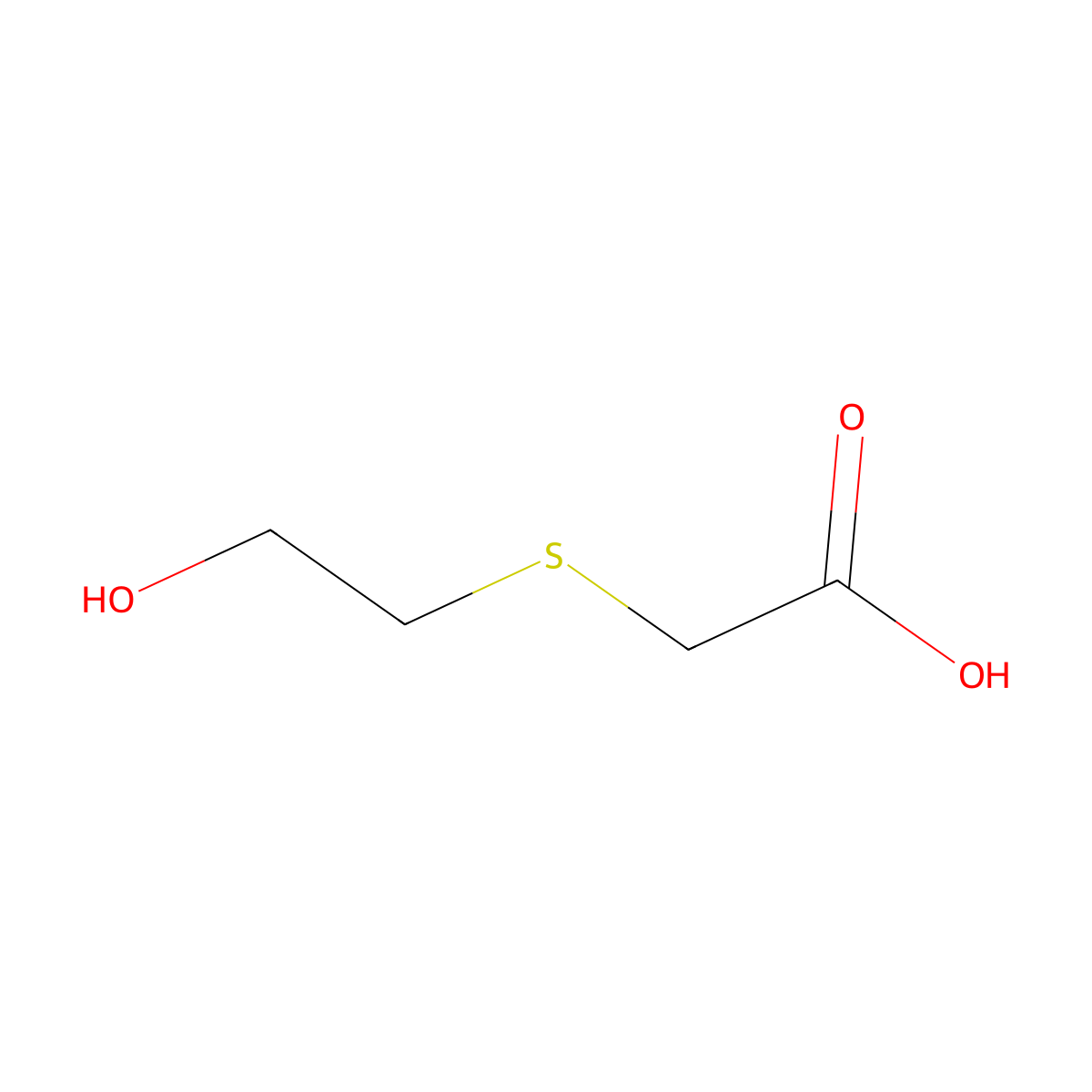 2-Hydroxyethylthioacetate molecular structure, CAS 5512-65-2