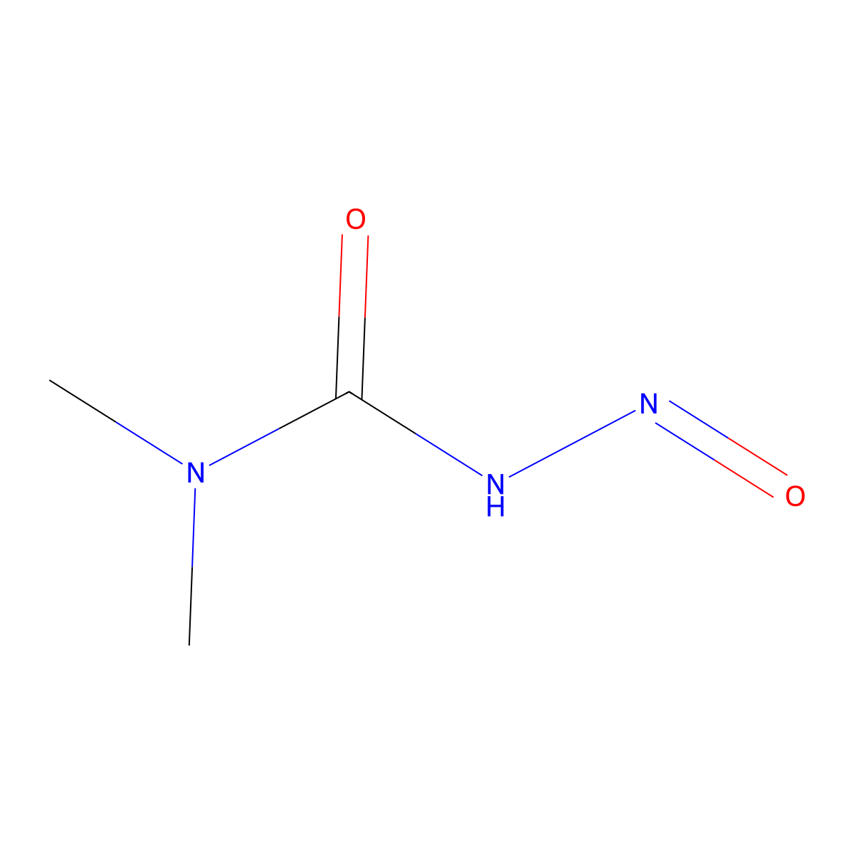 N,N'-Dimethylnitrosourea molecular structure, CAS 55120-47-3