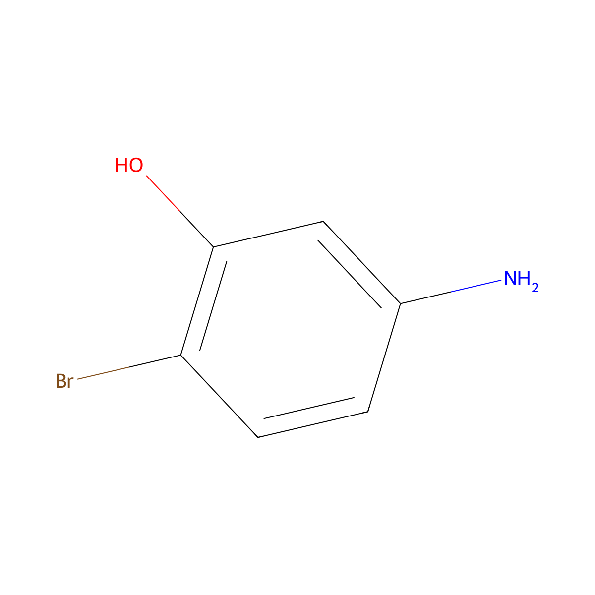 5-Amino-2-bromophenol molecular structure, CAS 55120-56-4
