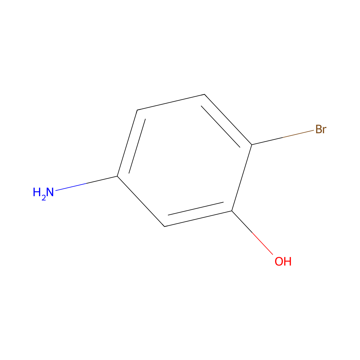 5-Amino-2-bromophenol molecular structure, CAS 55120-56-4