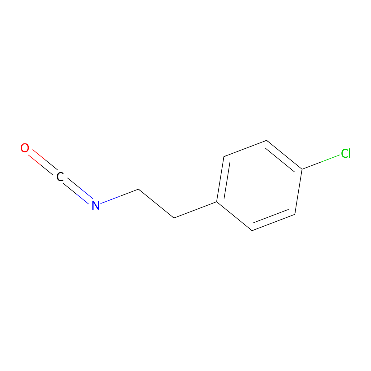 1-Chloro-4-(2-isocyanatoethyl)benzene molecular structure, CAS 55121-08-9