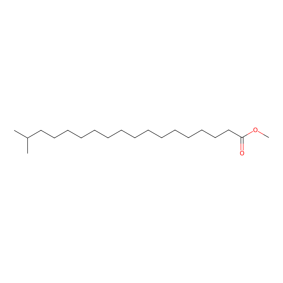 Methyl 17-methyloctadecanoate molecular structure, CAS 55124-97-5