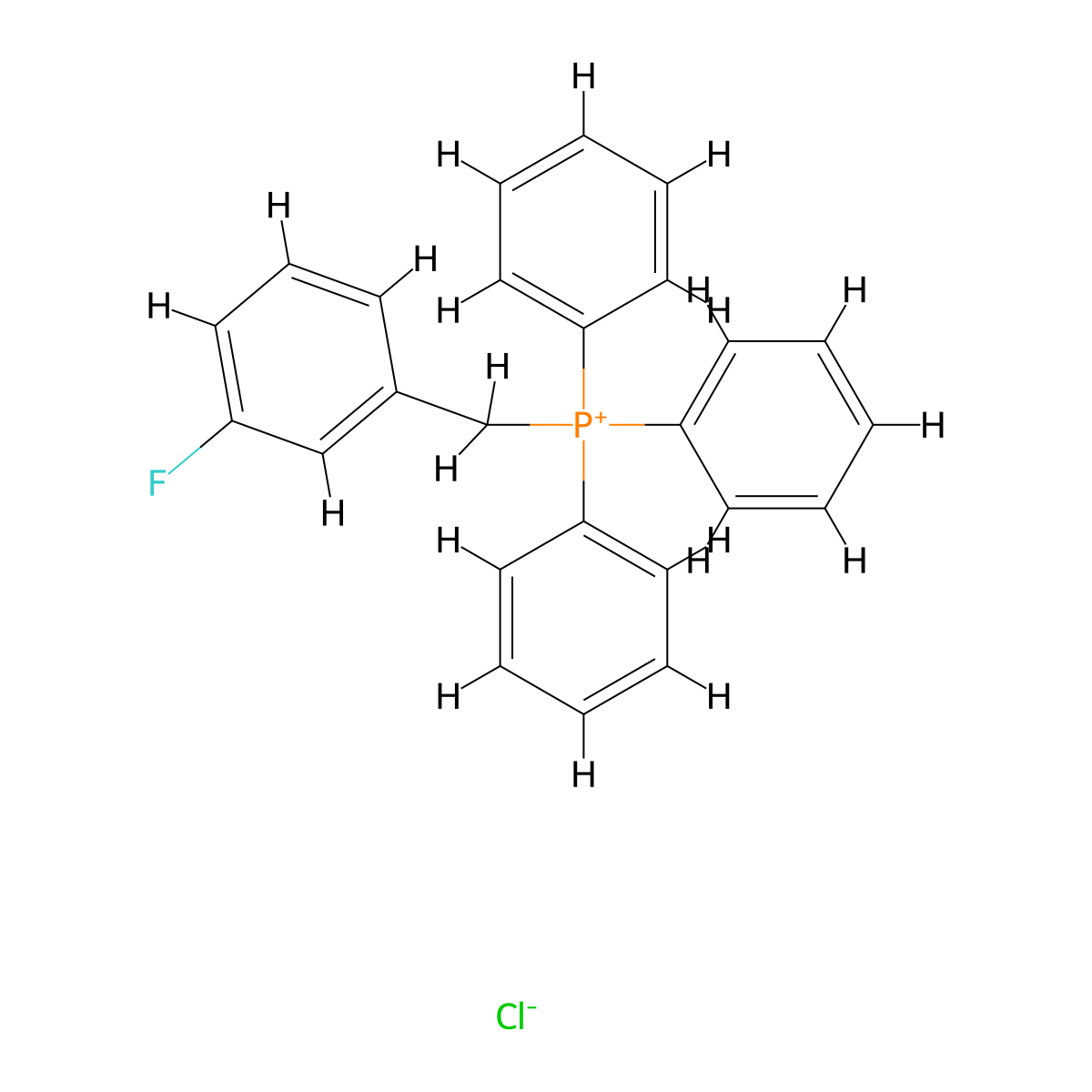 3-Fluorobenzyl triphenylphosphonium chloride molecular structure, CAS 55128-97-7