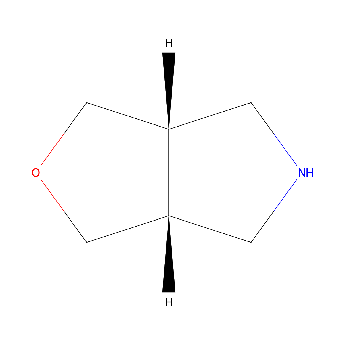 (3aR,6aS)-Hexahydro-1H-furo(3,4-c)pyrrole molecular structure, CAS 55129-05-0