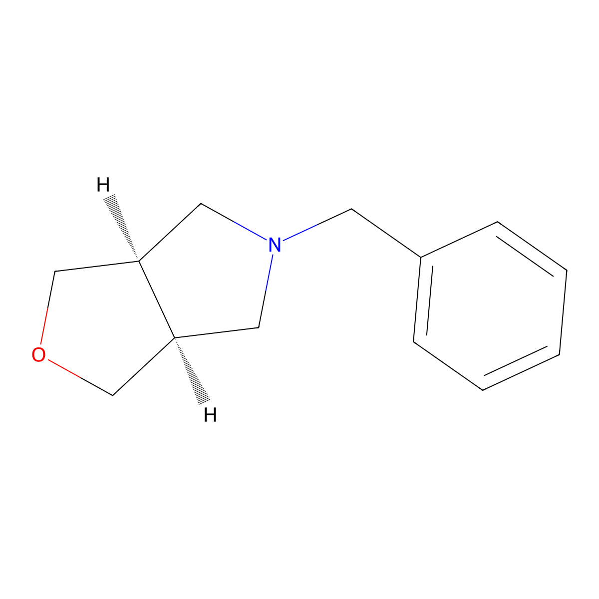 (3aR,6aS)-5-Benzylhexahydro-1H-furo[3,4-c]pyrrole molecular structure, CAS 55129-06-1