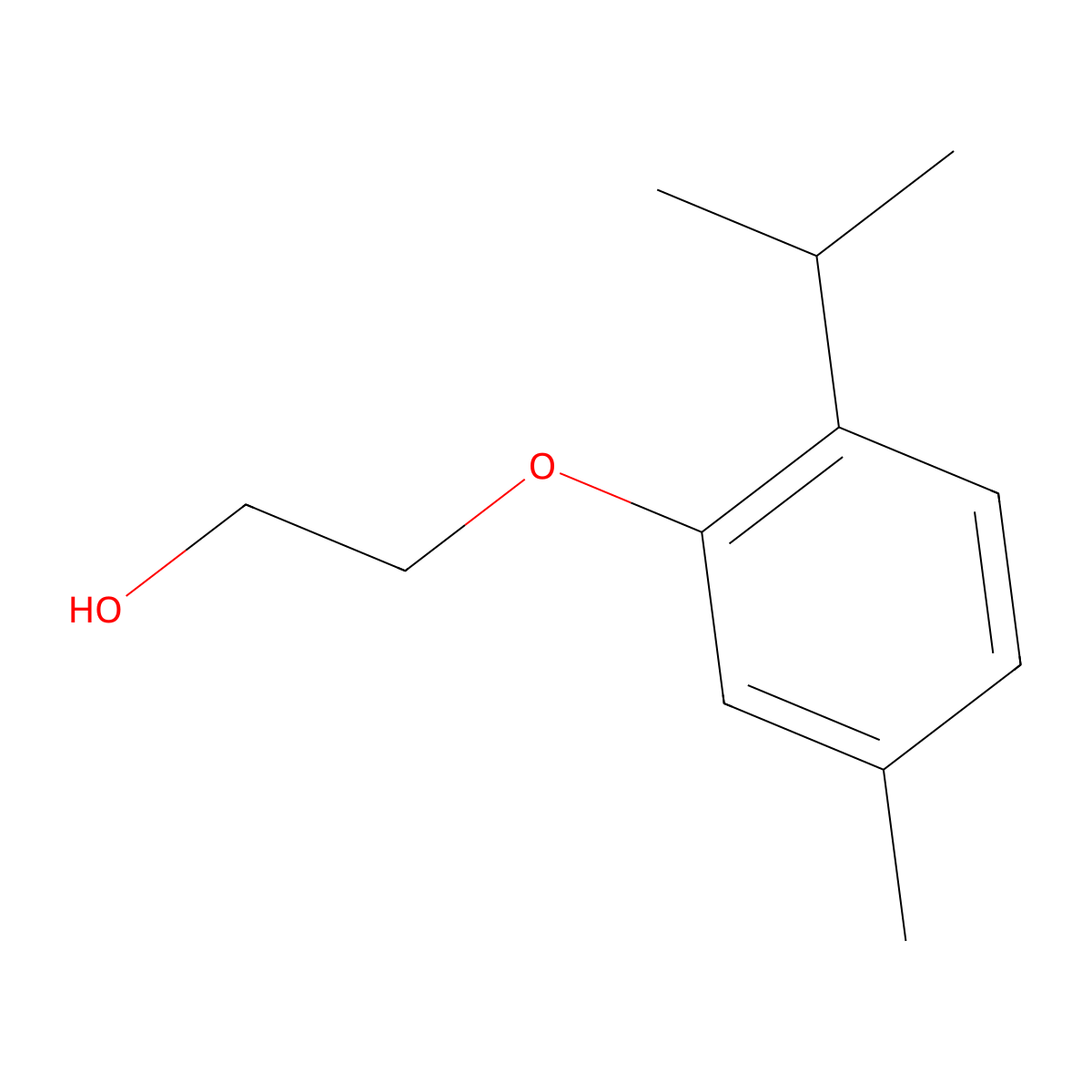 Ethanol, 2-thymyloxy- molecular structure, CAS 55129-21-0