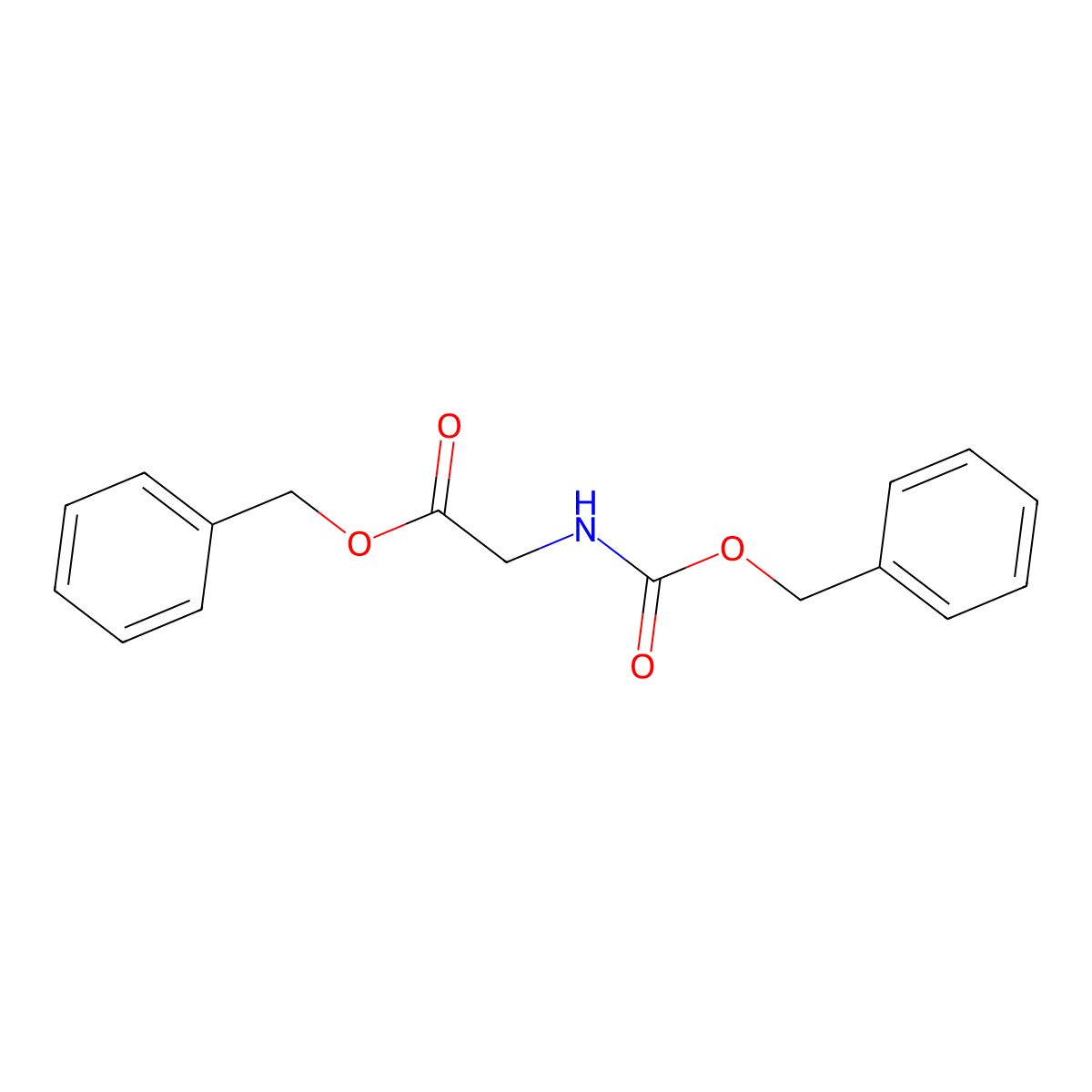 Benzyl N-benzyloxycarbonylglycinate molecular structure, CAS 5513-38-2