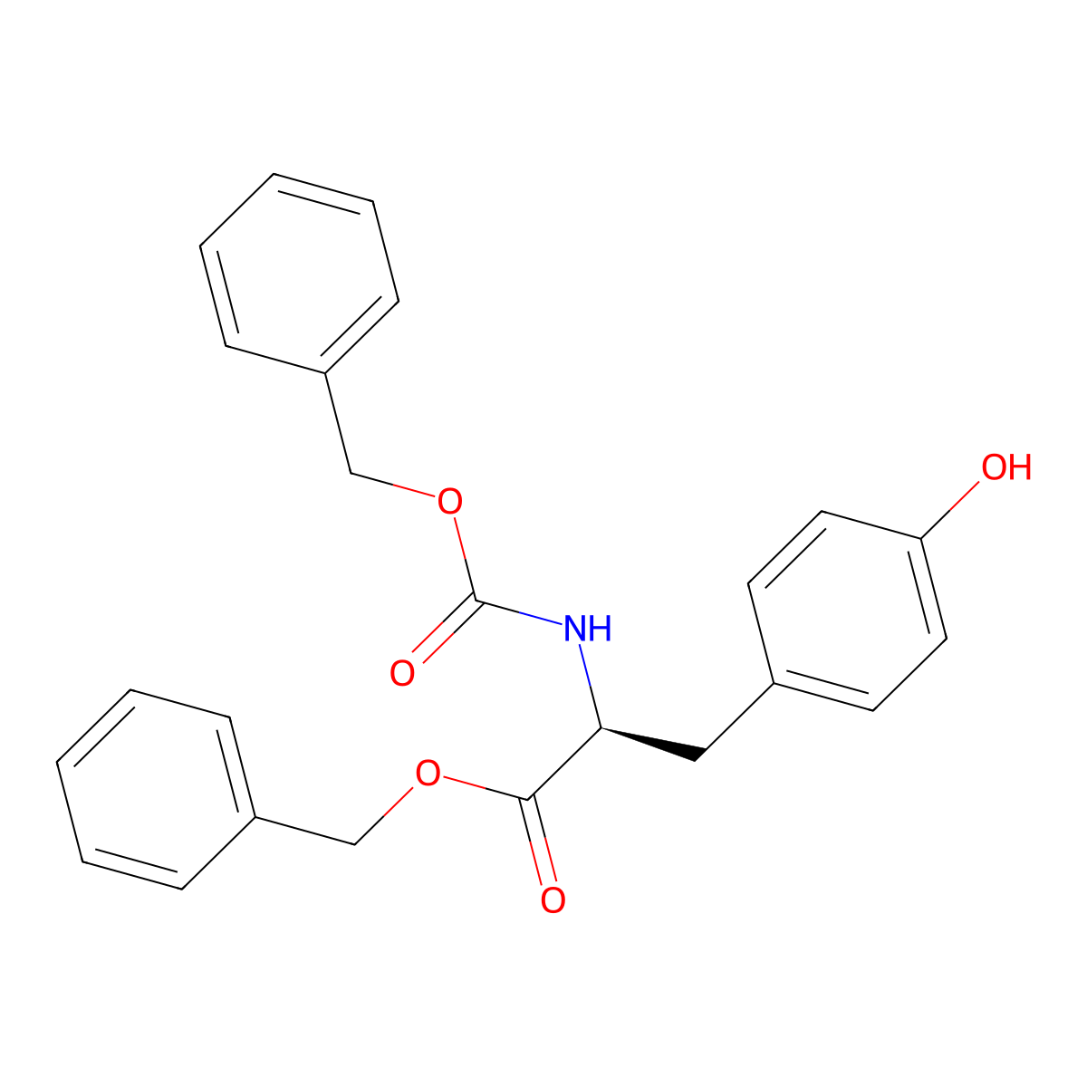 Cbz-L-Tyrosine benzyl ester molecular structure, CAS 5513-40-6