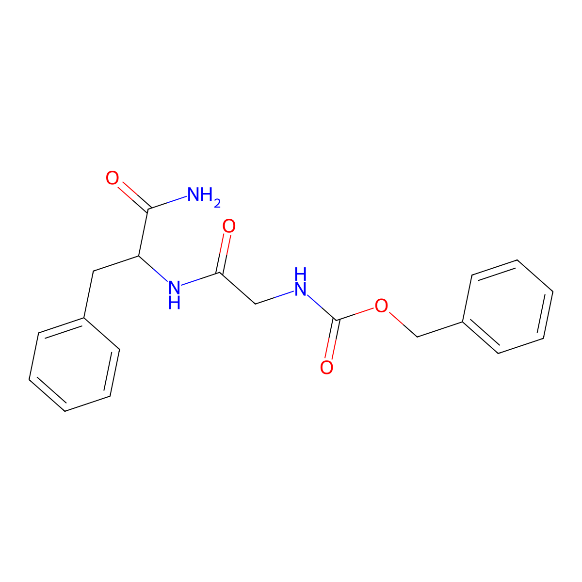 Carbobenzoxyglycylphenylalanine amide molecular structure, CAS 5513-69-9