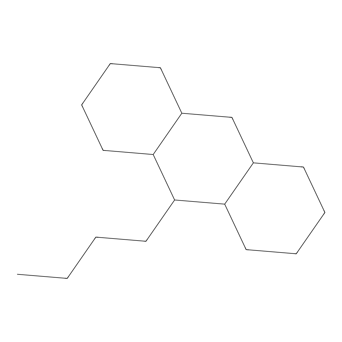 Anthracene, 9-butyltetradecahydro- molecular structure, CAS 55133-89-6