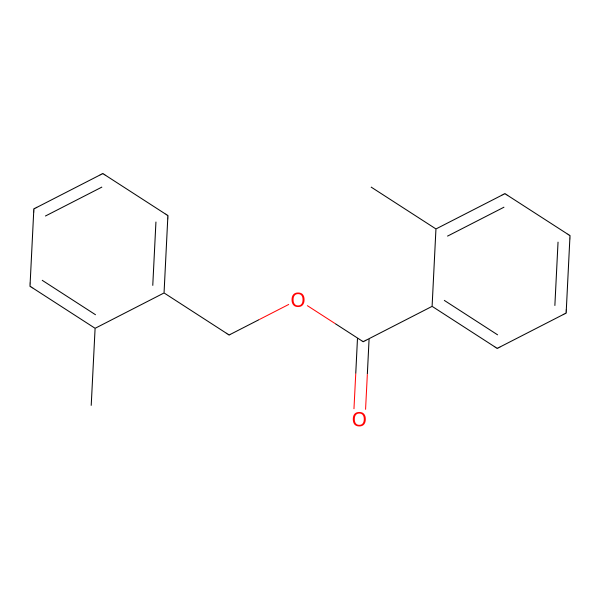 Benzoic acid, 2-methyl-, (2-methylphenyl)methyl ester molecular structure, CAS 55133-99-8