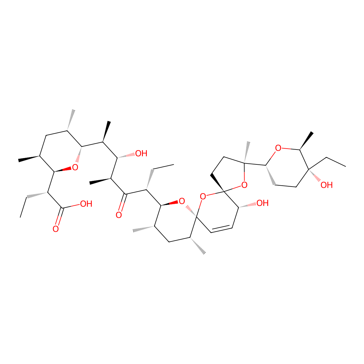 Narasin molecular structure, CAS 55134-13-9