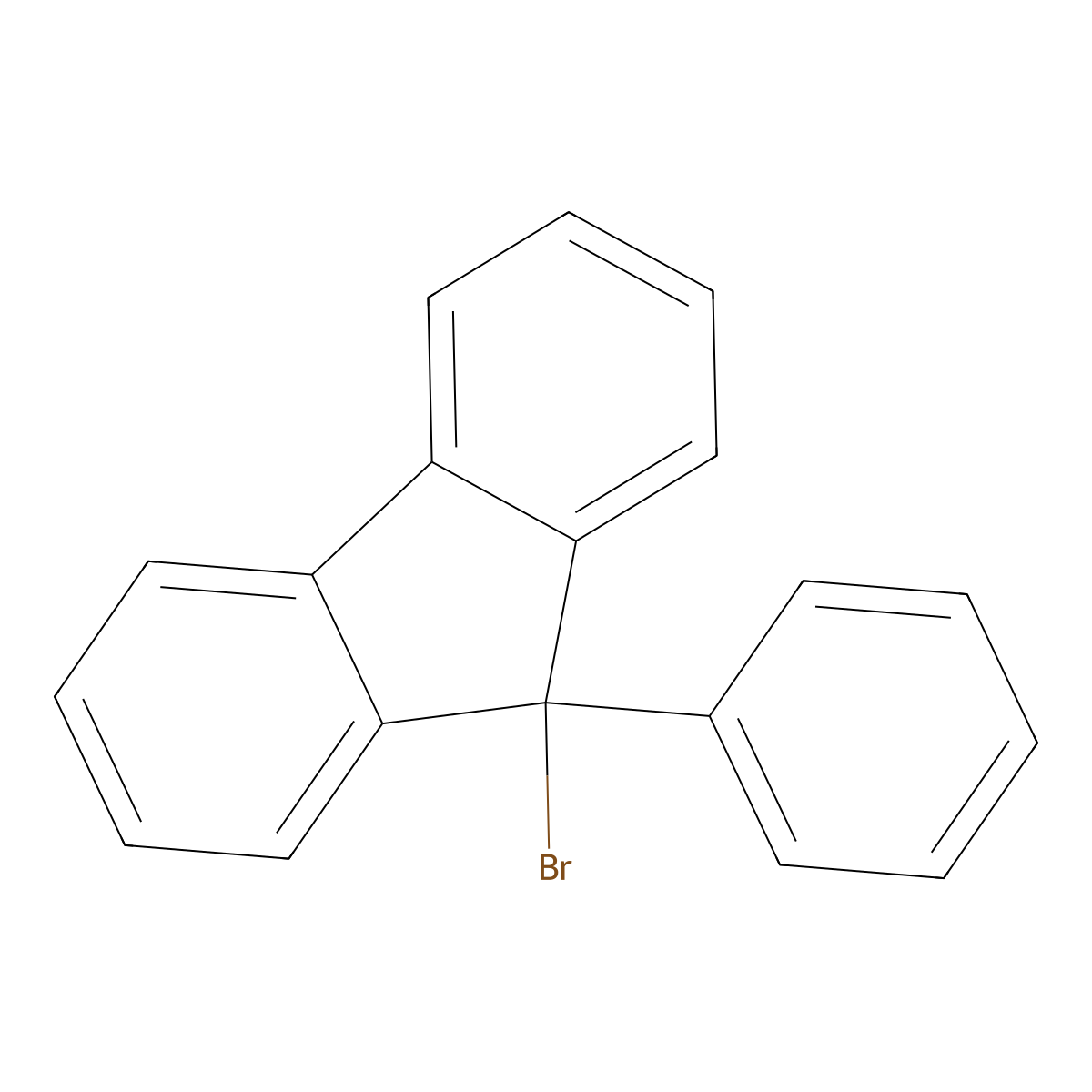 9-Bromo-9-phenylfluorene molecular structure, CAS 55135-66-5