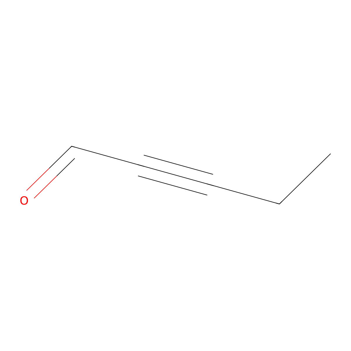 Pent-2-ynal molecular structure, CAS 55136-52-2