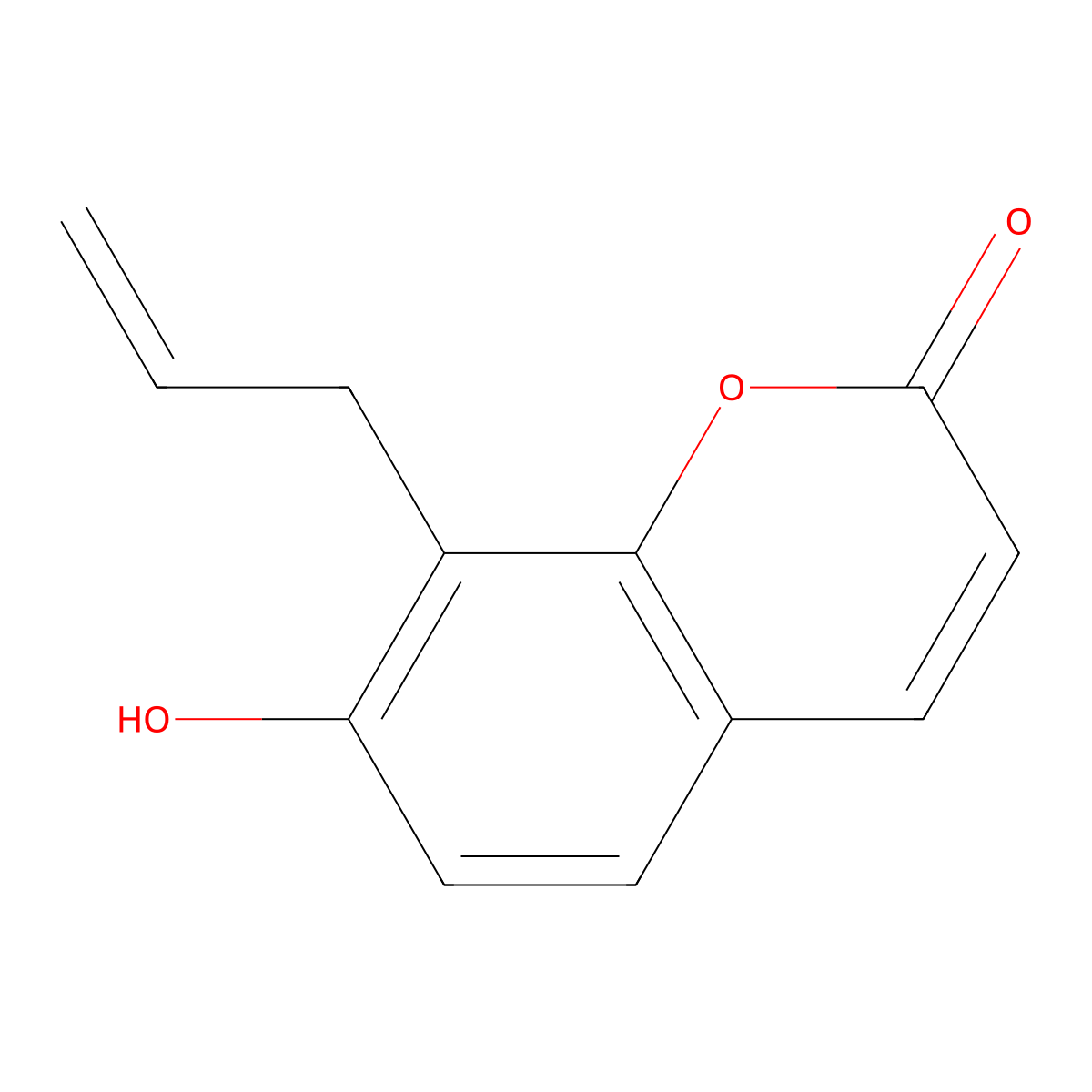 7-Hydroxy-8-prop-2-enylchromen-2-one molecular structure, CAS 55136-72-6