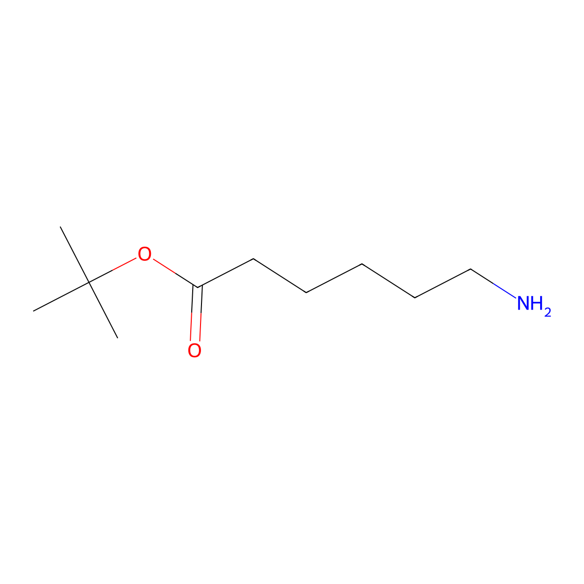 Tert-butyl 6-aminohexanoate molecular structure, CAS 5514-98-7