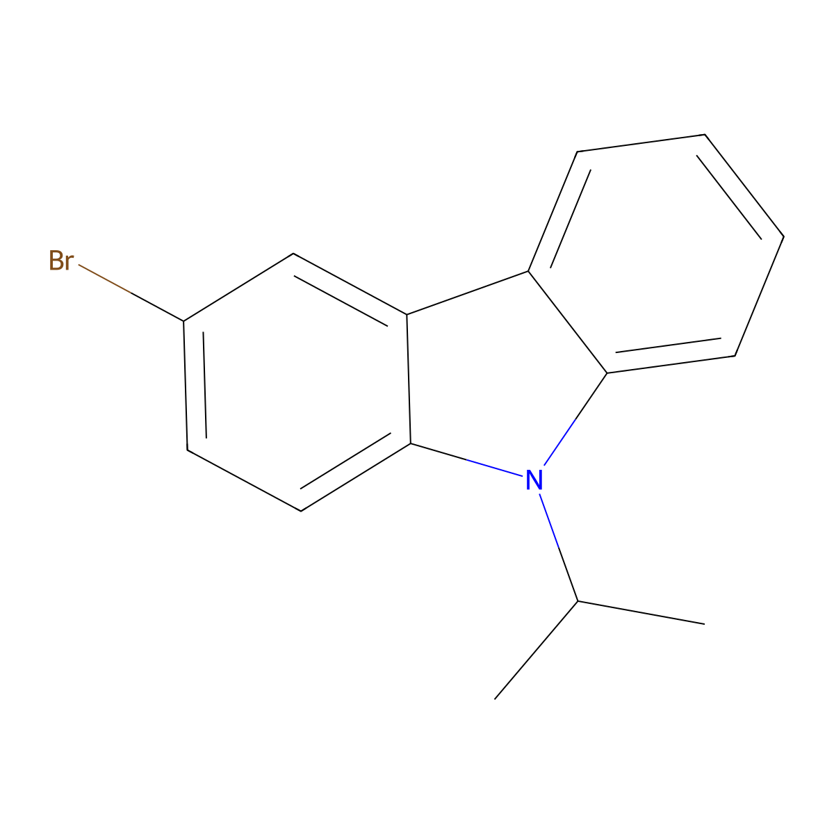 3-Bromo-9-isopropyl-9H-carbazole molecular structure, CAS 55141-68-9