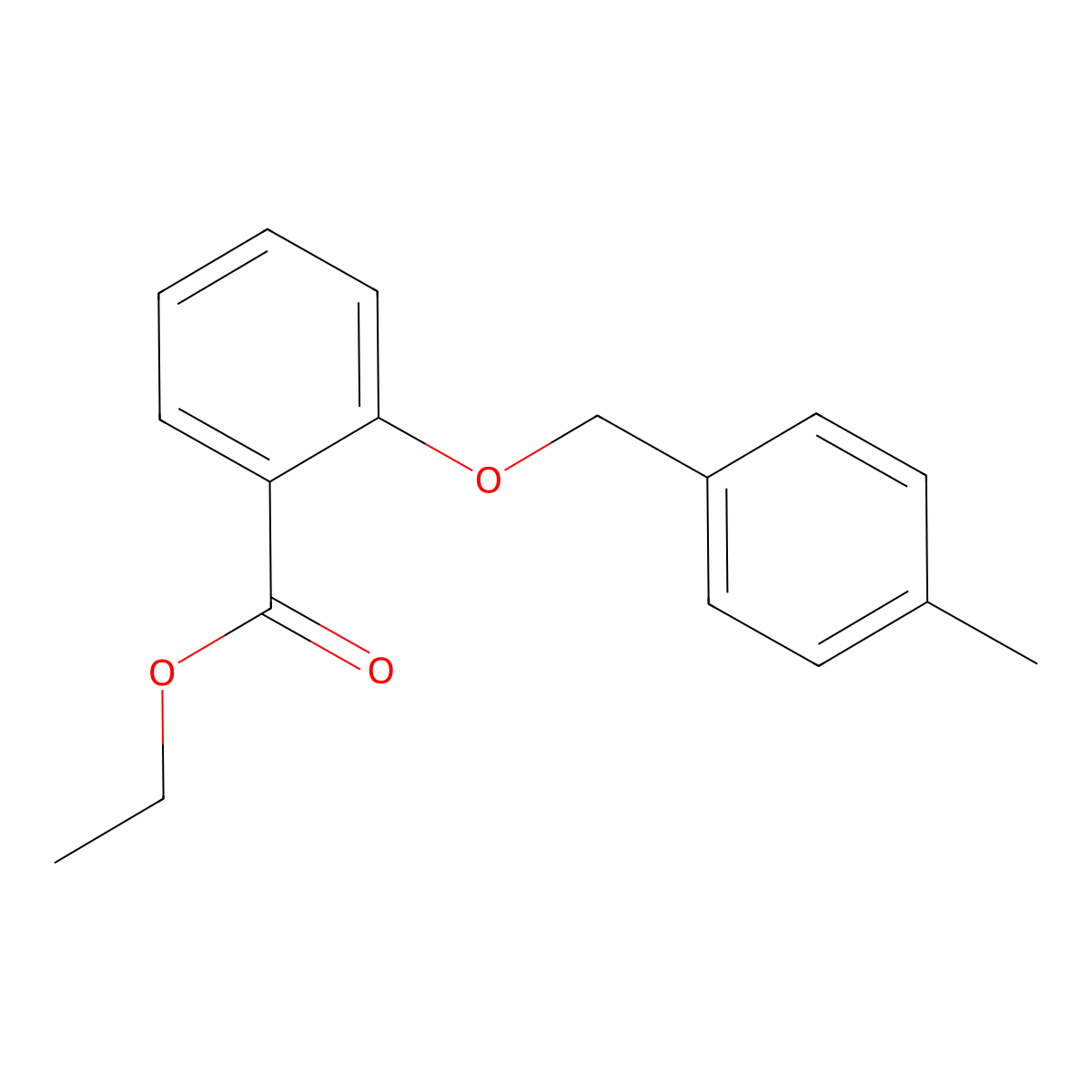 Ethyl 2-[(4-methylphenyl)methoxy]benzoate molecular structure, CAS 55142-17-1