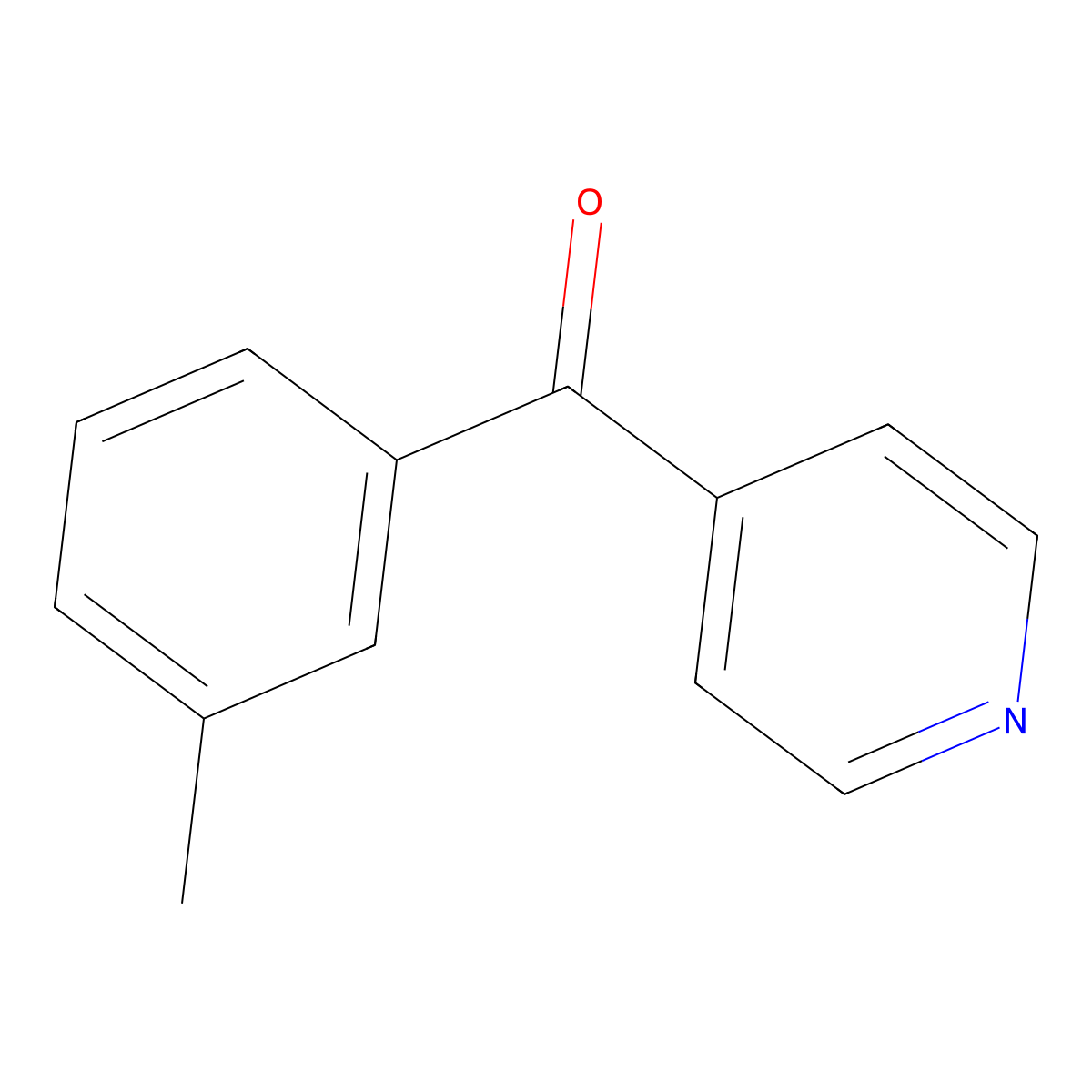 (3-Methylphenyl)-4-pyridinylmethanone molecular structure, CAS 55142-71-7