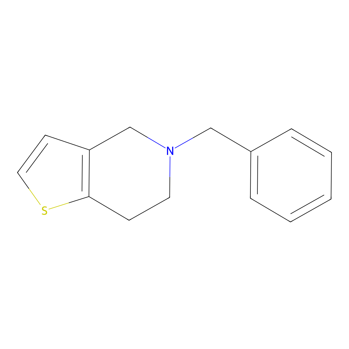 Deschloro ticlopidine molecular structure, CAS 55142-78-4