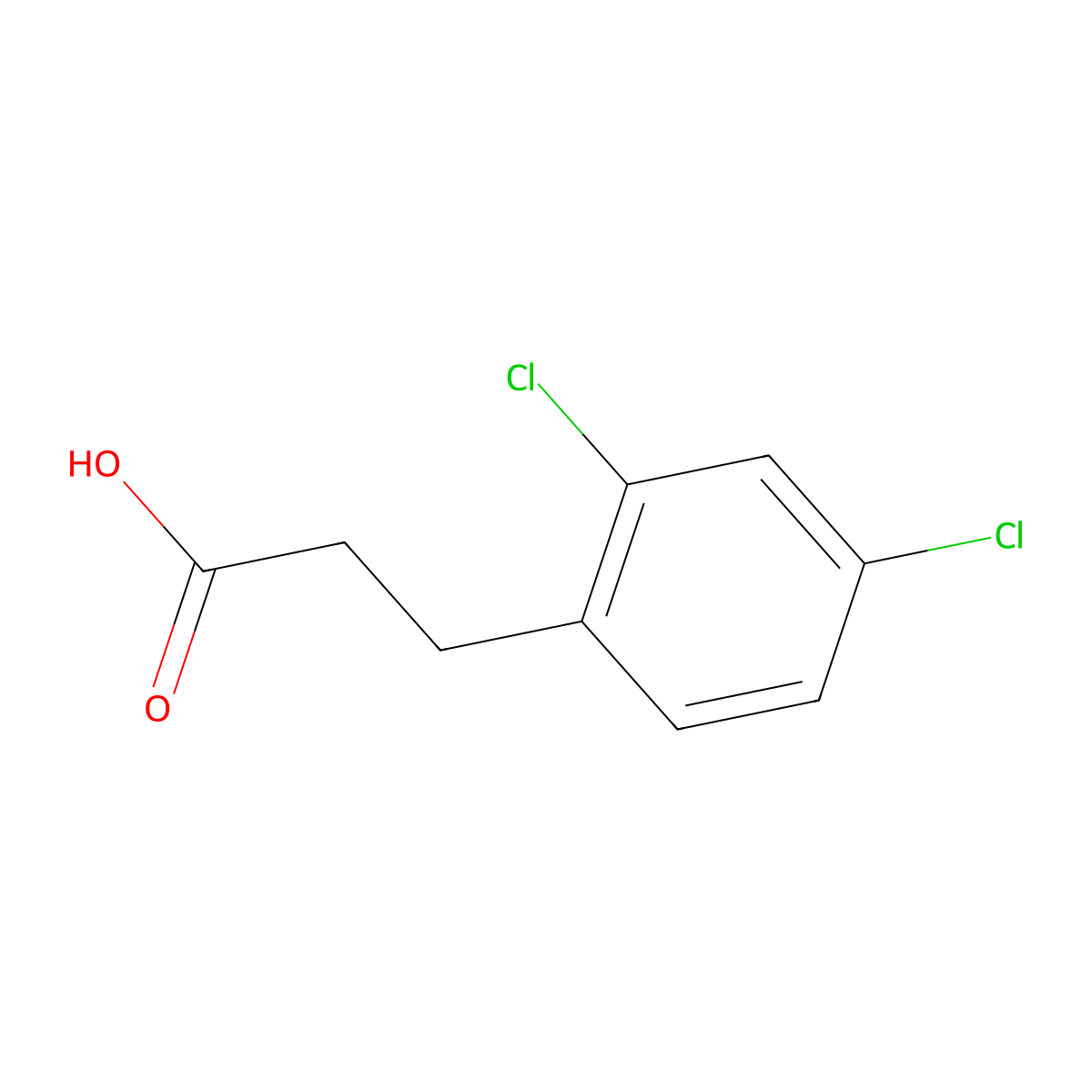 3-(2,4-Dichlorophenyl)propanoic acid molecular structure, CAS 55144-92-8