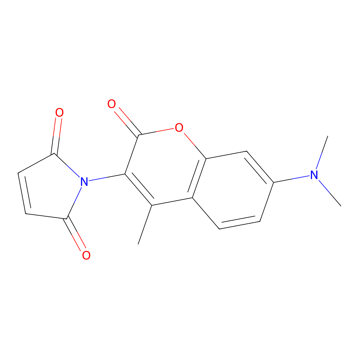 N-(7-Dimethylamino-4-methyl-3-coumarinyl)maleimide molecular structure, CAS 55145-14-7