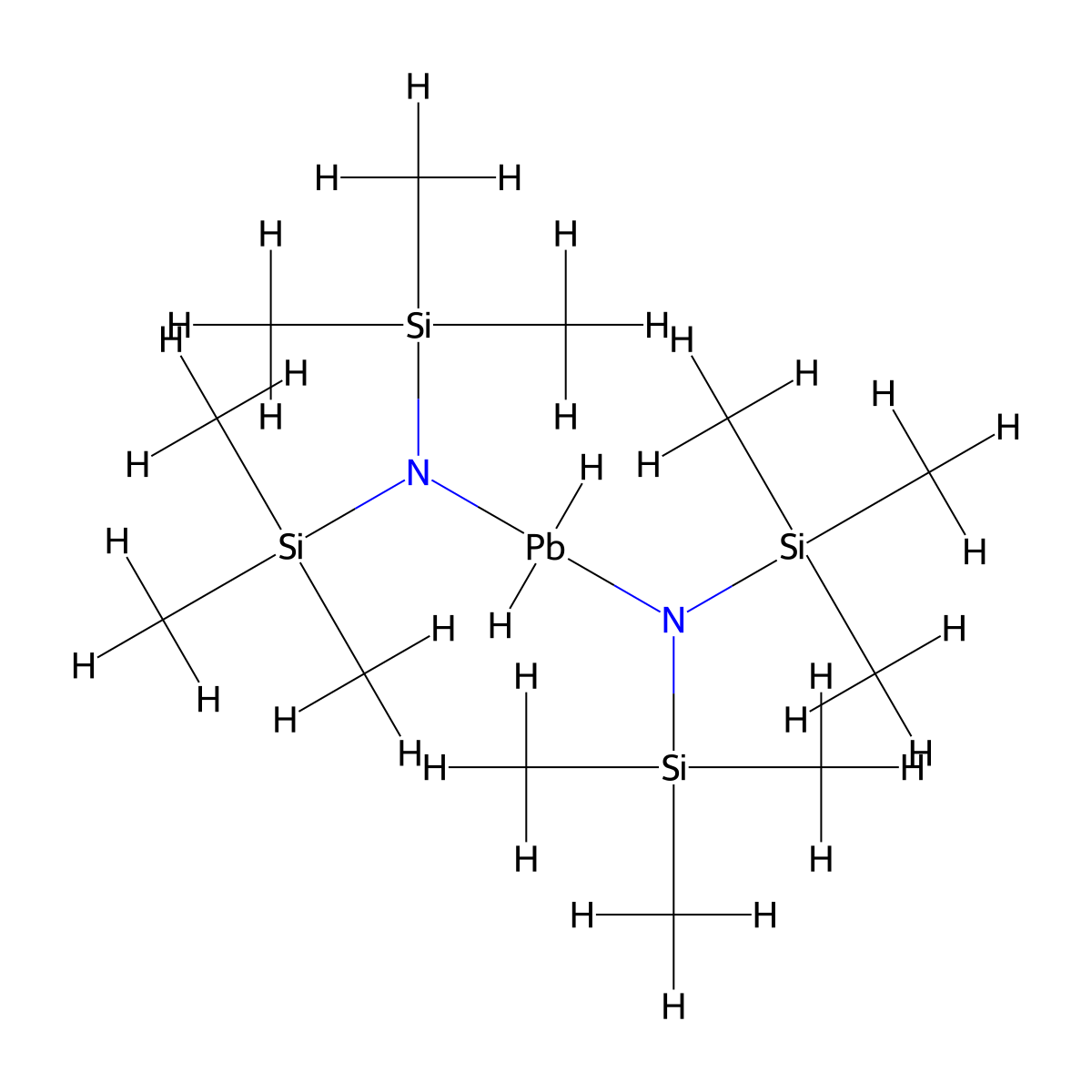 [[[Bis(trimethylsilyl)amino]plumbyl-trimethylsilylamino]-dimethylsilyl]methane molecular structure, CAS 55147-59-6