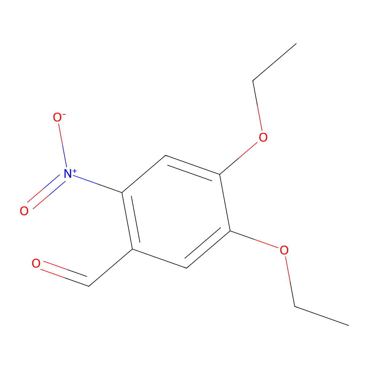 4,5-Diethoxy-2-nitrobenzaldehyde molecular structure, CAS 55149-82-1