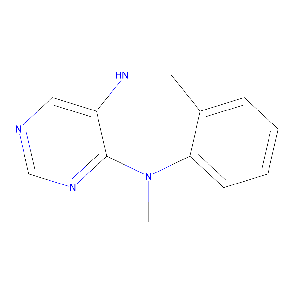 2-Methyl-2,4,6,9-tetraazatricyclo[9.4.0.0,3,8]pentadeca-1(15),3,5,7,11,13-hexaene molecular structure, CAS 55149-89-8