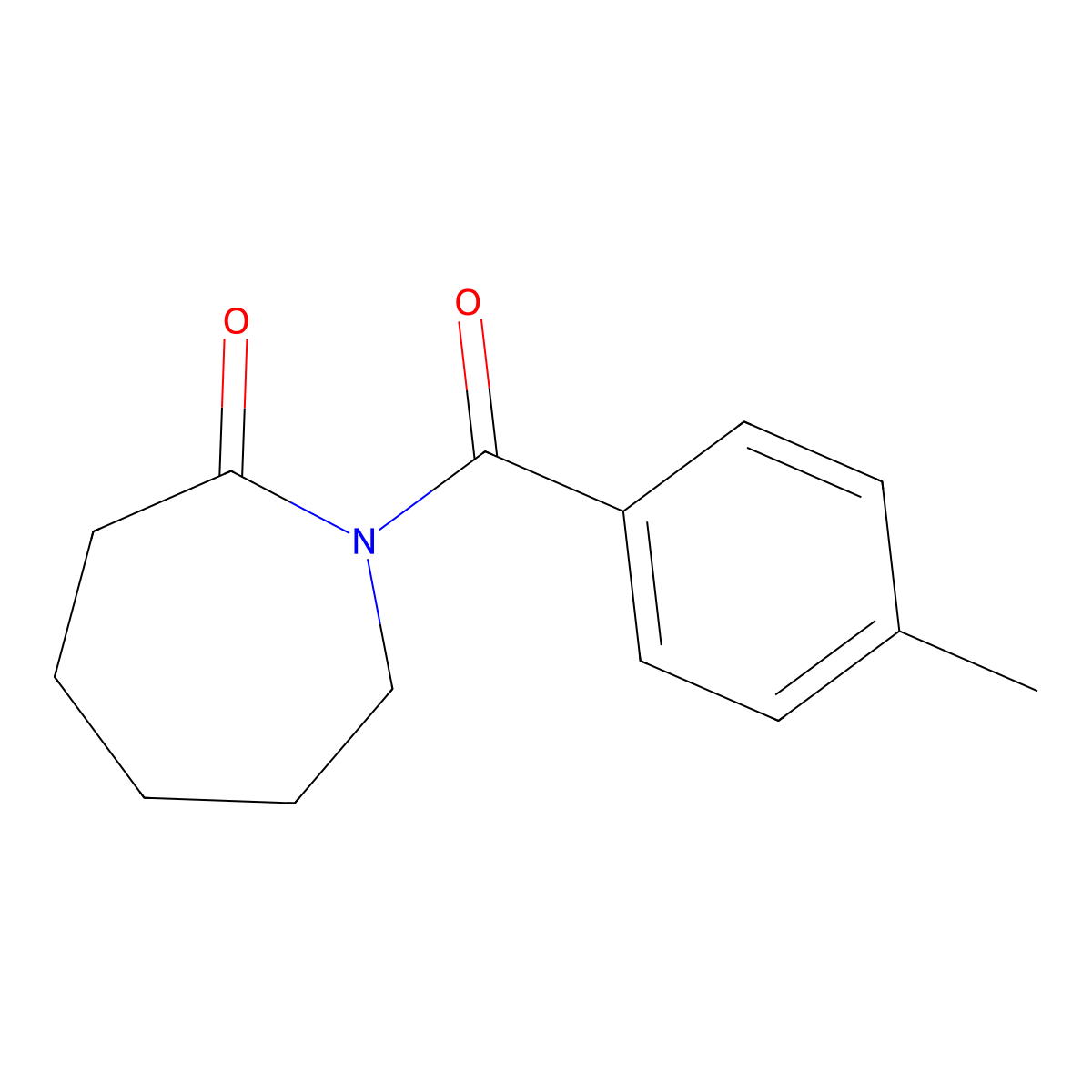 1-(4-Methylbenzoyl)azepan-2-one molecular structure, CAS 5515-08-2