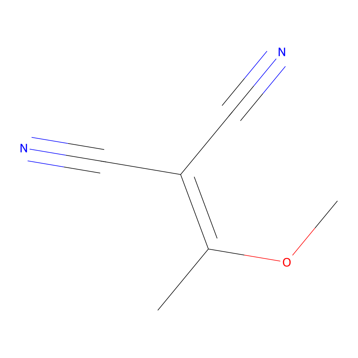 2-(1-Methoxyethylidene)malononitrile molecular structure, CAS 5515-16-2