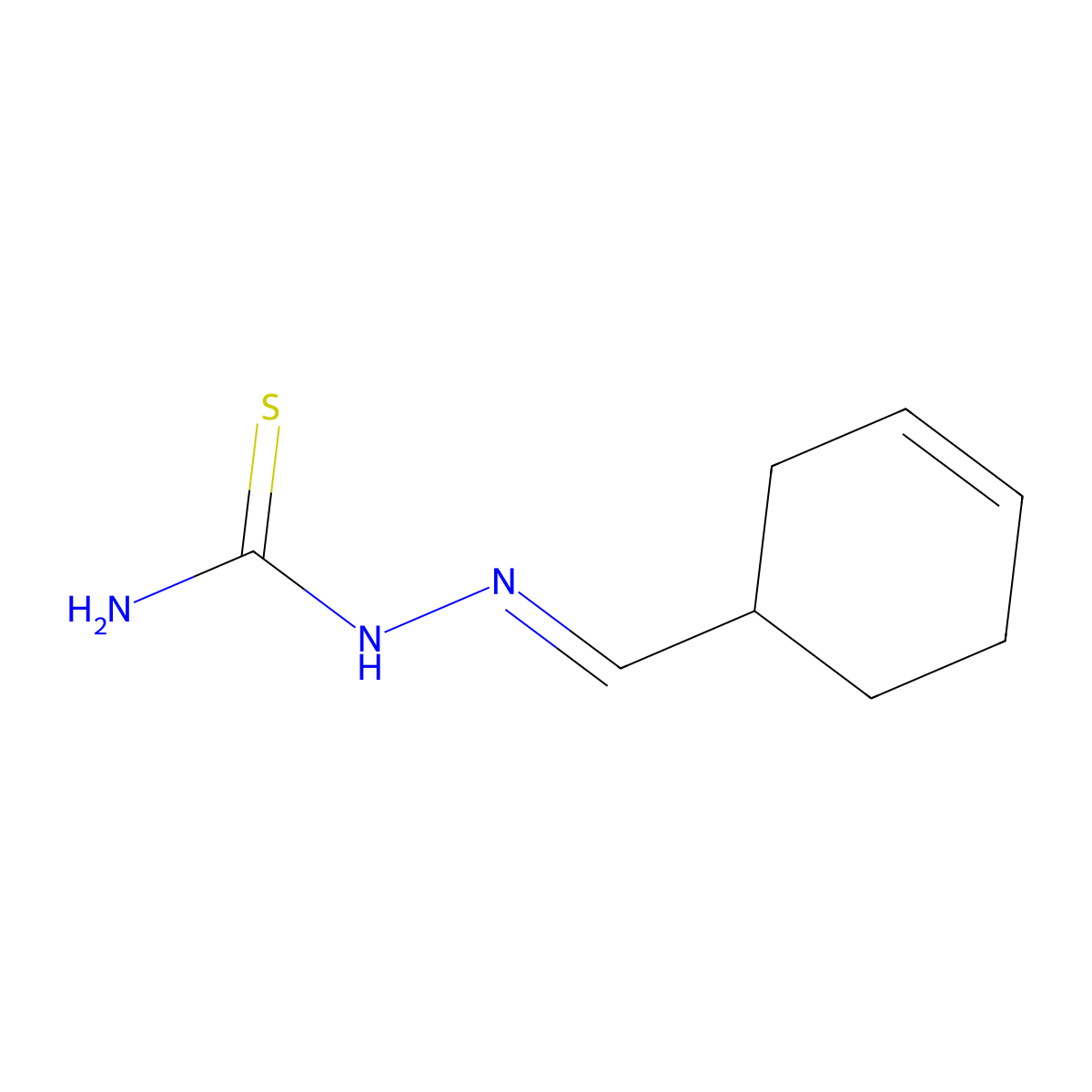 2-(3-Cyclohexen-1-ylmethylene)hydrazinecarbothioamide molecular structure, CAS 5515-70-8
