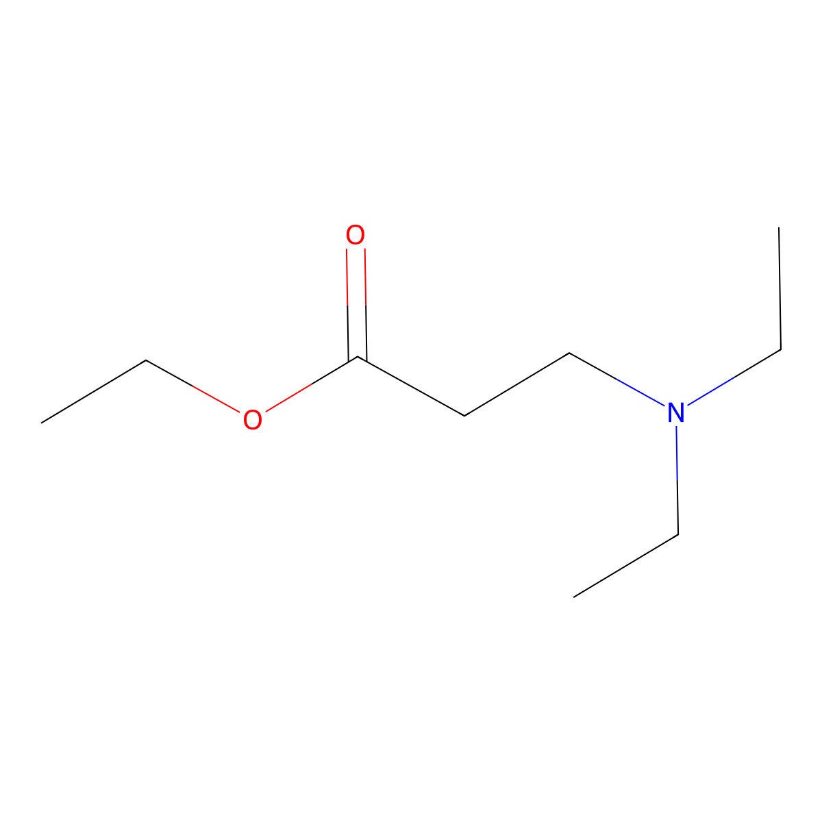 Ethyl 3-(diethylamino)propionate molecular structure, CAS 5515-83-3