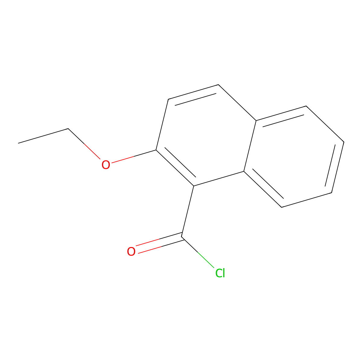1-Naphthalenecarbonyl chloride, 2-ethoxy- molecular structure, CAS 55150-29-3
