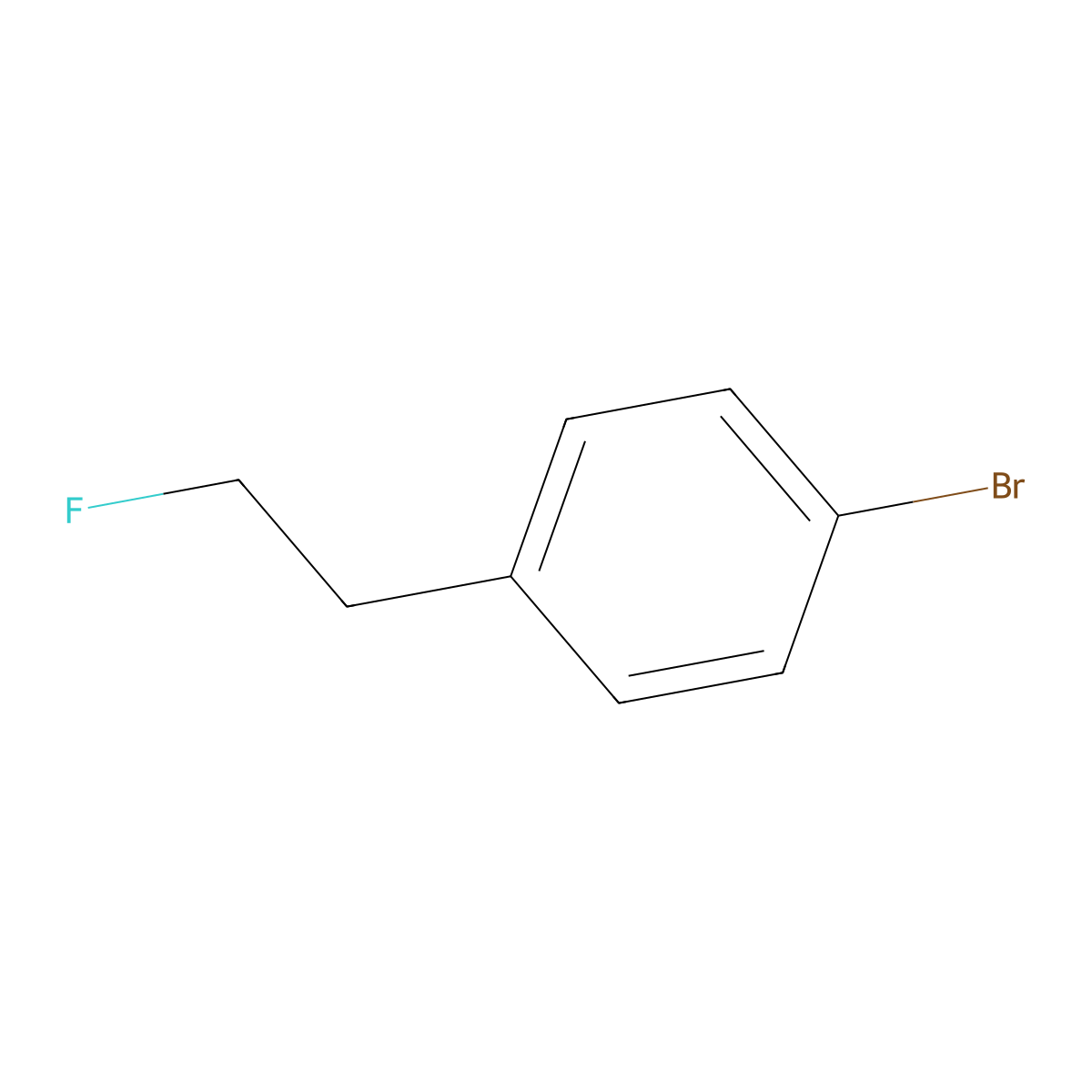 1-Bromo-4-(2-fluoroethyl)benzene molecular structure, CAS 55153-09-8
