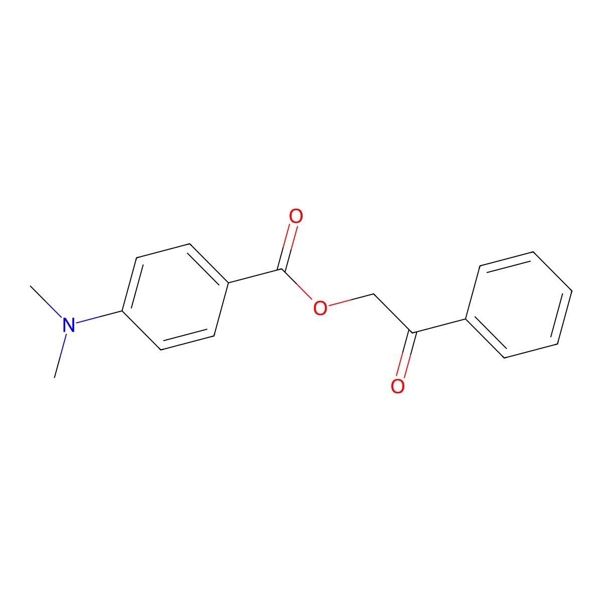 2-Oxo-2-phenylethyl 4-(dimethylamino)benzoate molecular structure, CAS 55153-13-4